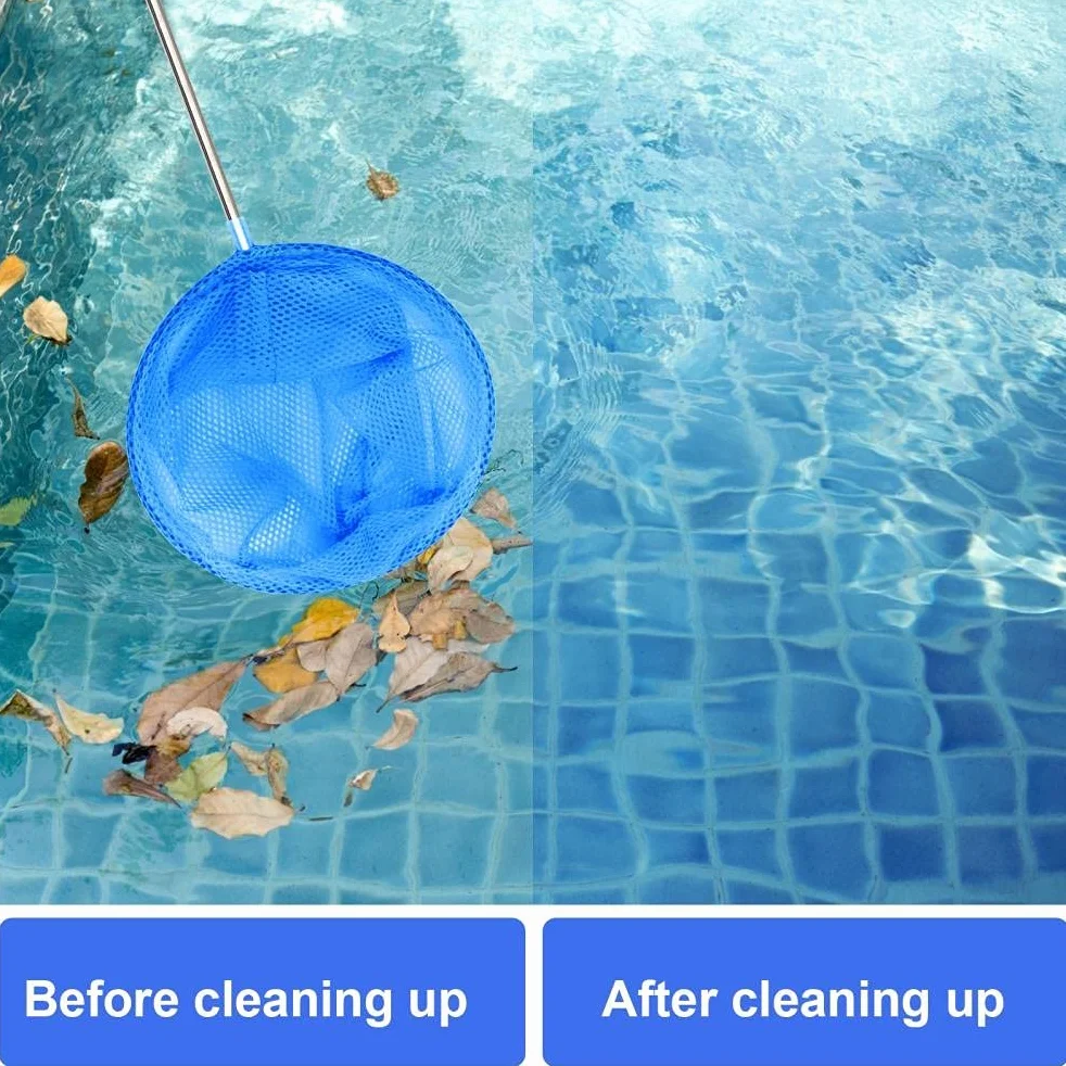 Skimmer Basenowy, Siatka do Skimmera do Wanny z Hydromasażem z Drążkiem, Grabie do Odpieniacza o Bardzo Drobnej Siatce, Siatka do Skimmera do Liści Basenu z tyczką, Tyczka,