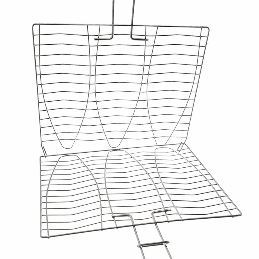 orion group Ruszt do grillowania, ruszt do grillowania ryb, z metalu, 28 x 55,5 cm