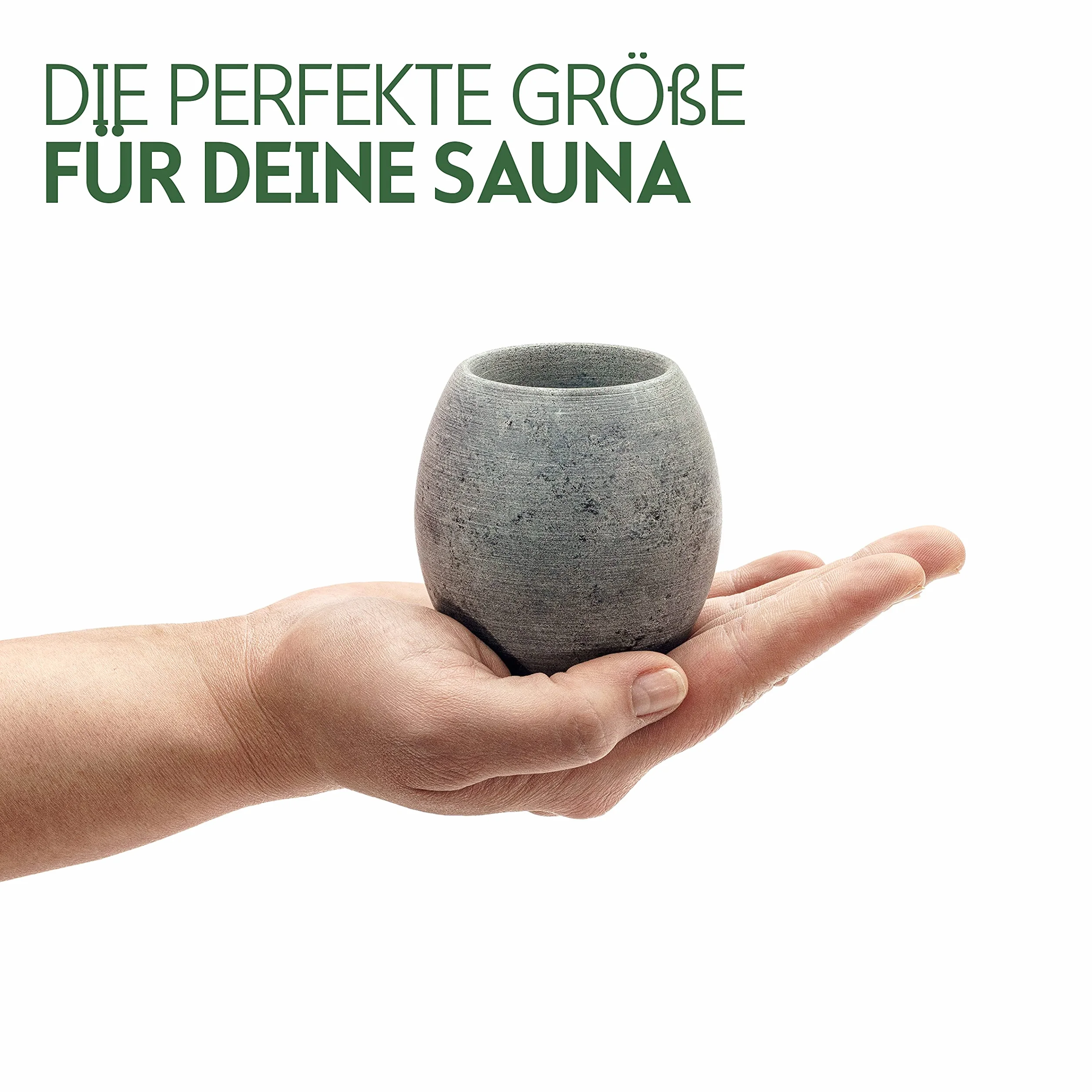 CozyNature jajko do sauny z naturalnego kamienia mydlanego | odporna na ciepło miseczka na aromaty do relaksujących naparów | 100% ręcznie robione | nadaje się do kryształków mentolowych i olejków