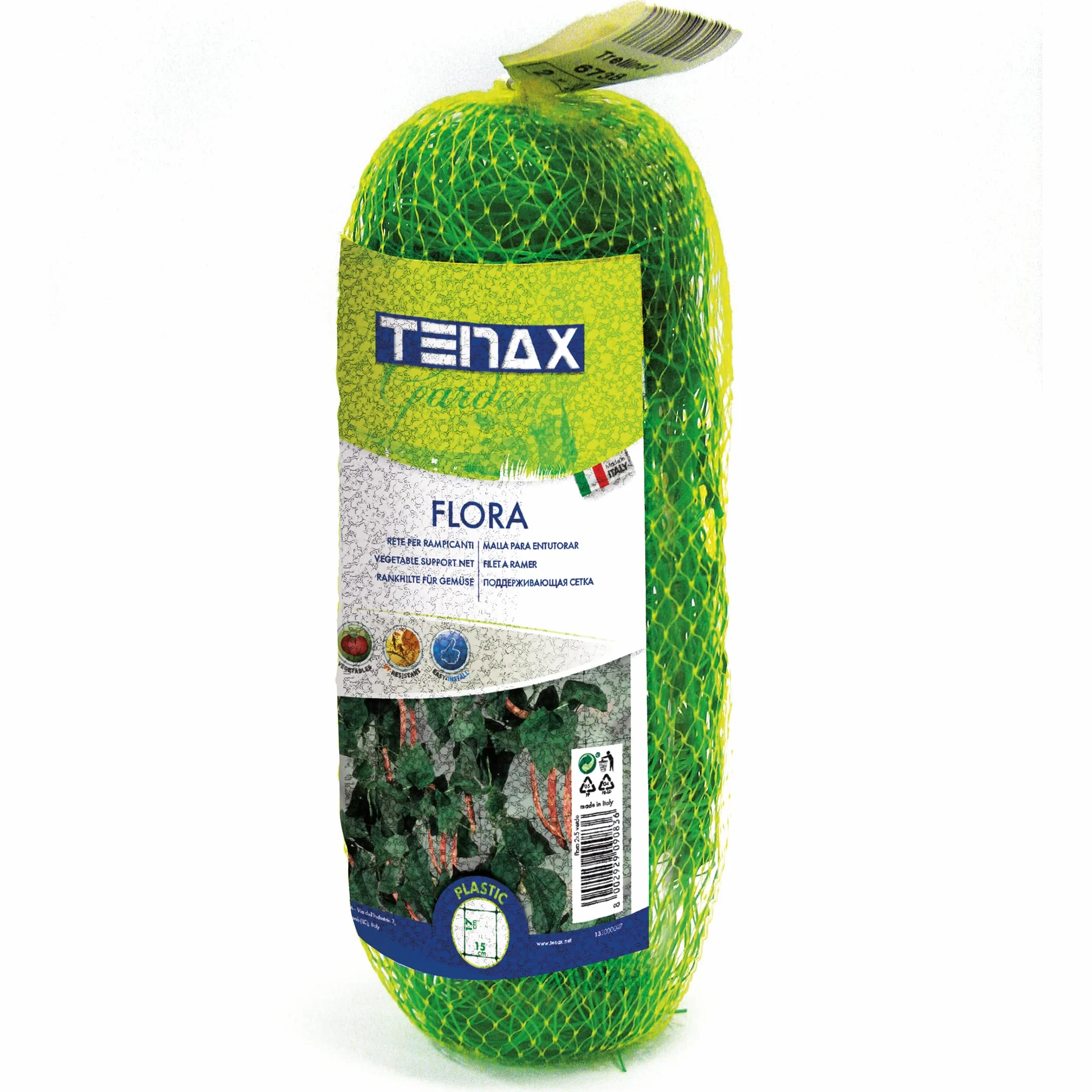 TENAX Flora 2,00 x 5 m zielona siatka do pnączy wsparcie warzyw i roślin