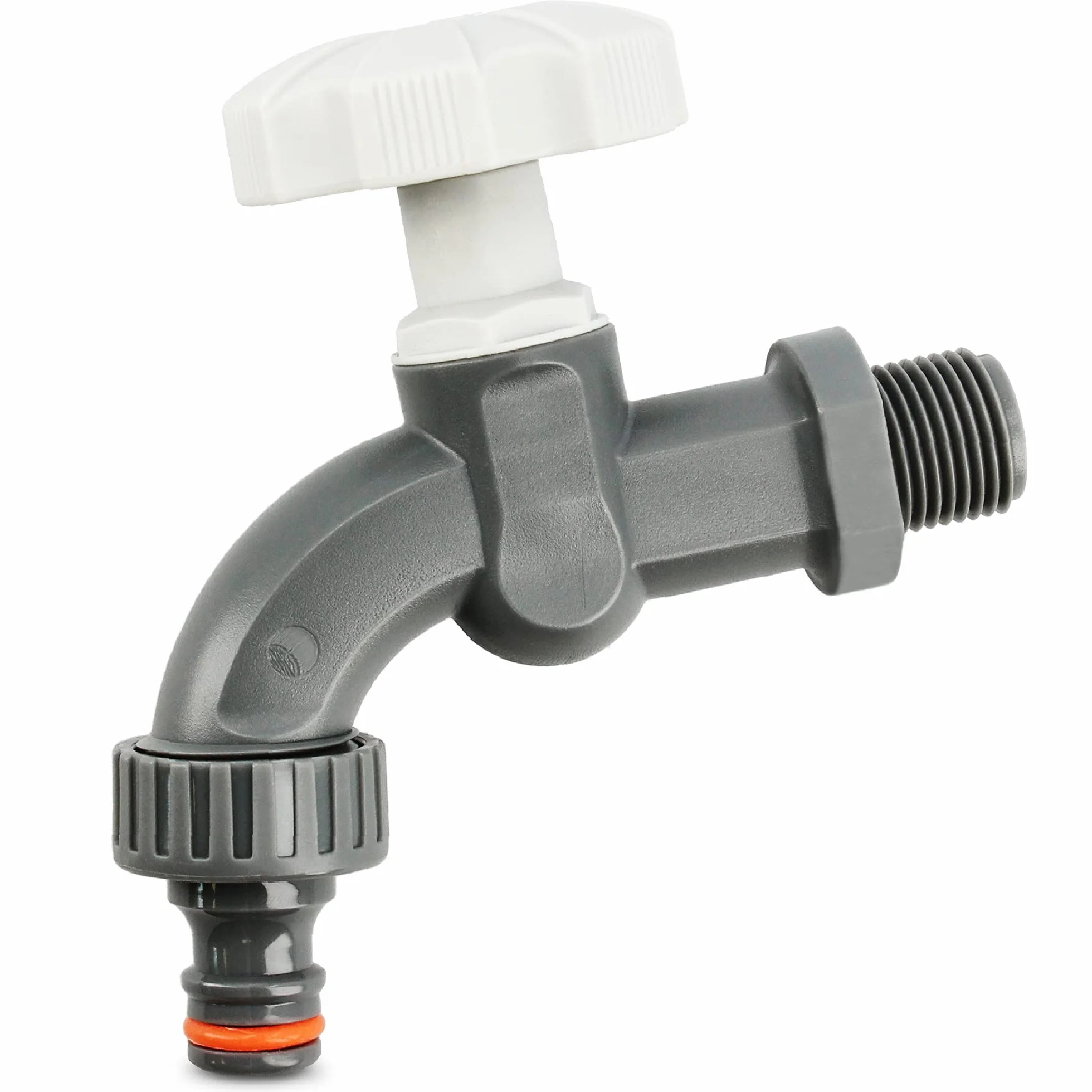 BRADAS Bateria ogrodowa, z tworzywa sztucznego, 3/4" x 3/4", zapasowy zawór do zbiornika na deszczówkę, wąż ogrodowy z adapterem do węża