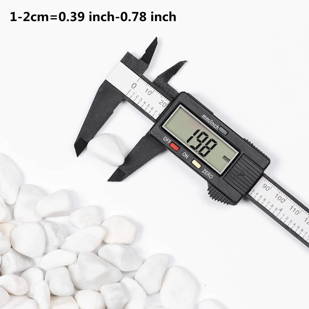 Białe naturalne kamyki, różne żwir ogrodowy 1-2 cm, granulowany kamień rzeczny do akwarium krajobrazu, dekoracja wypełniacza doniczek (1 kg/2,2 lbs)
