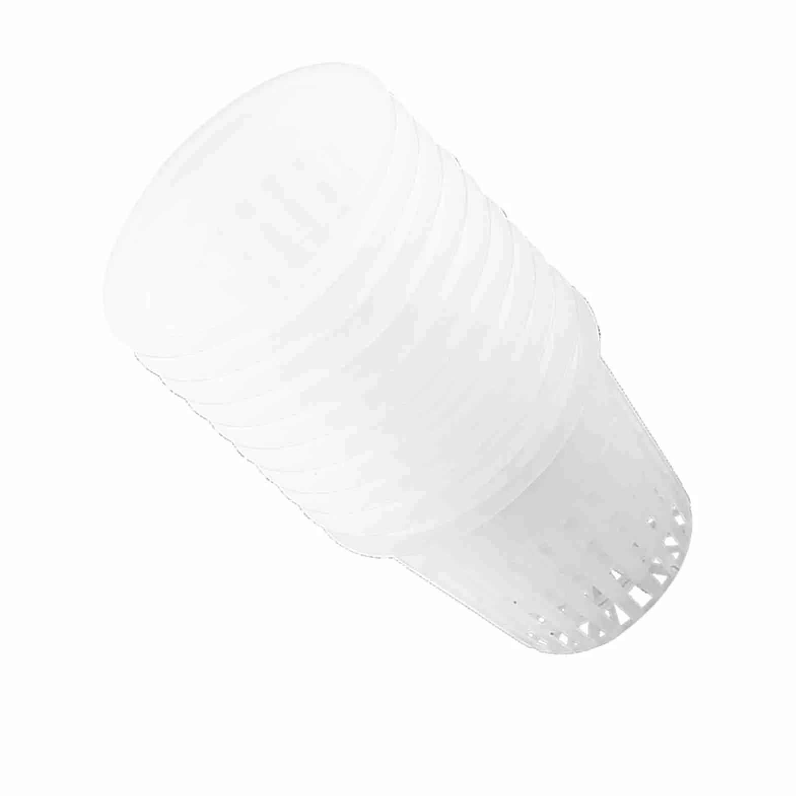 Kubek siatkowy, Haofy Heavy Duty Mesh Pot Net Cup Kosz Hydroponika Roślina Rosnąć Clone Ogrodnictwo 10szt (Bianco)