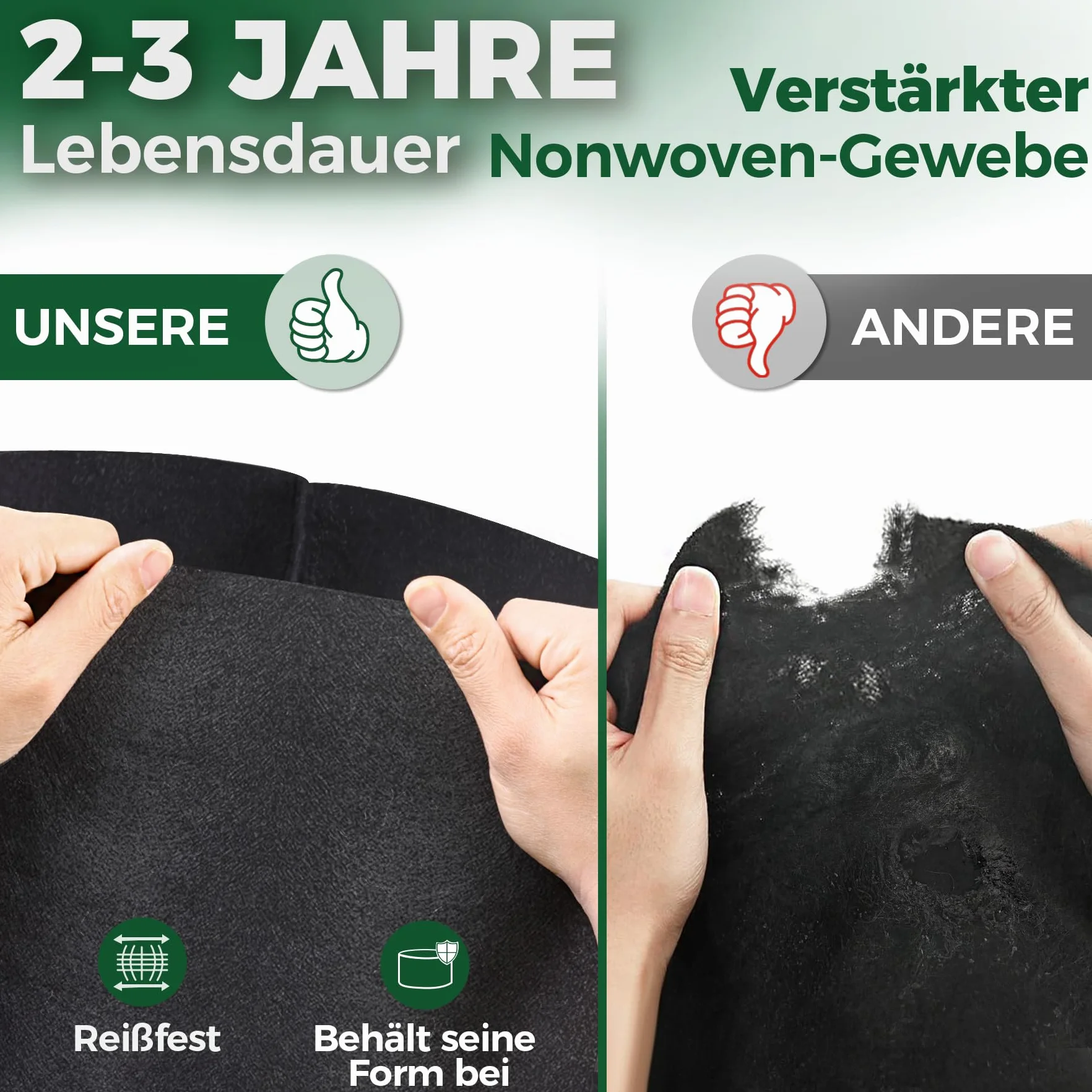 T4U 5 sztuk worków do sadzenia ziemniaków z włókniny 19 l, Ø 30 cm, z uchwytami do noszenia, wielokrotnego użytku, worki na ziemniaki, pomidory, kwiaty (czarny)