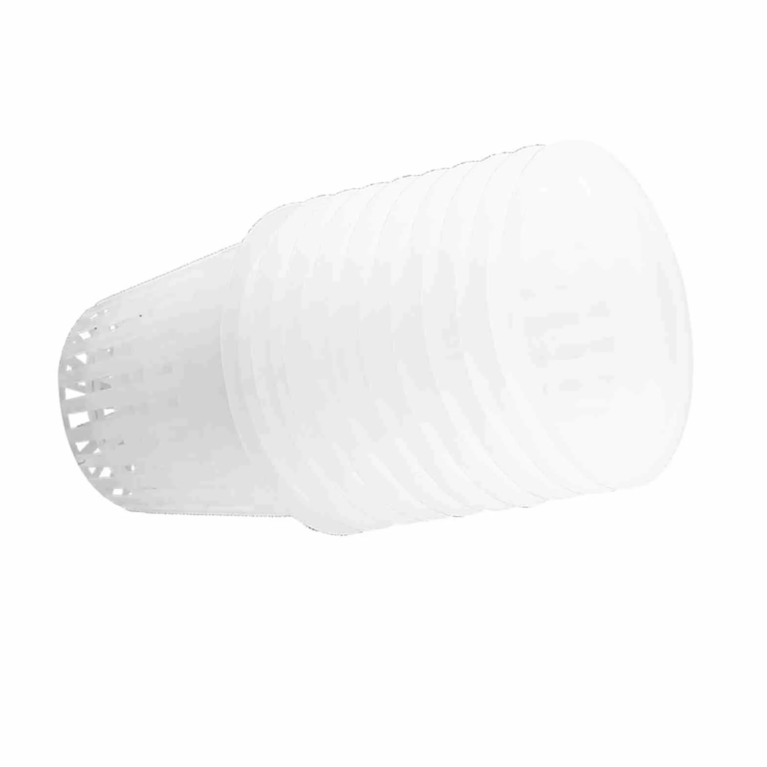 Kubek siatkowy, Haofy Heavy Duty Mesh Pot Net Cup Kosz Hydroponika Roślina Rosnąć Clone Ogrodnictwo 10szt (Bianco)