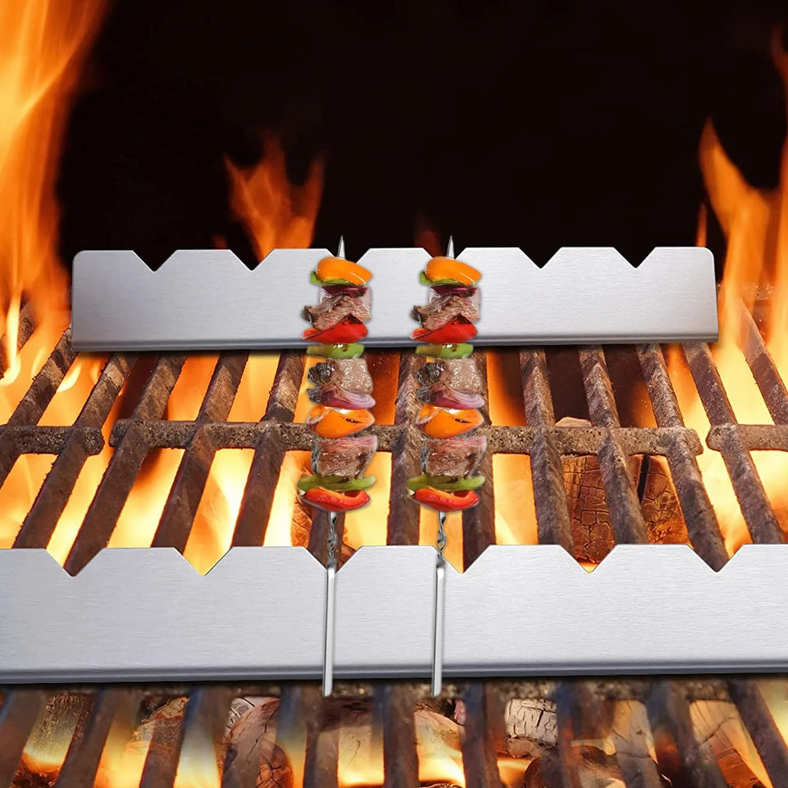 Uchwyt Na Szaszłyki Do Szaszłyków, Uchwyt Na Szaszłyki Do Grilla Ze Stali Nierdzewnej, Przybory Kuchenne na Kemping na Zewnątrz, Narzędzia do Grillowania, Nadaje się do Gotowania