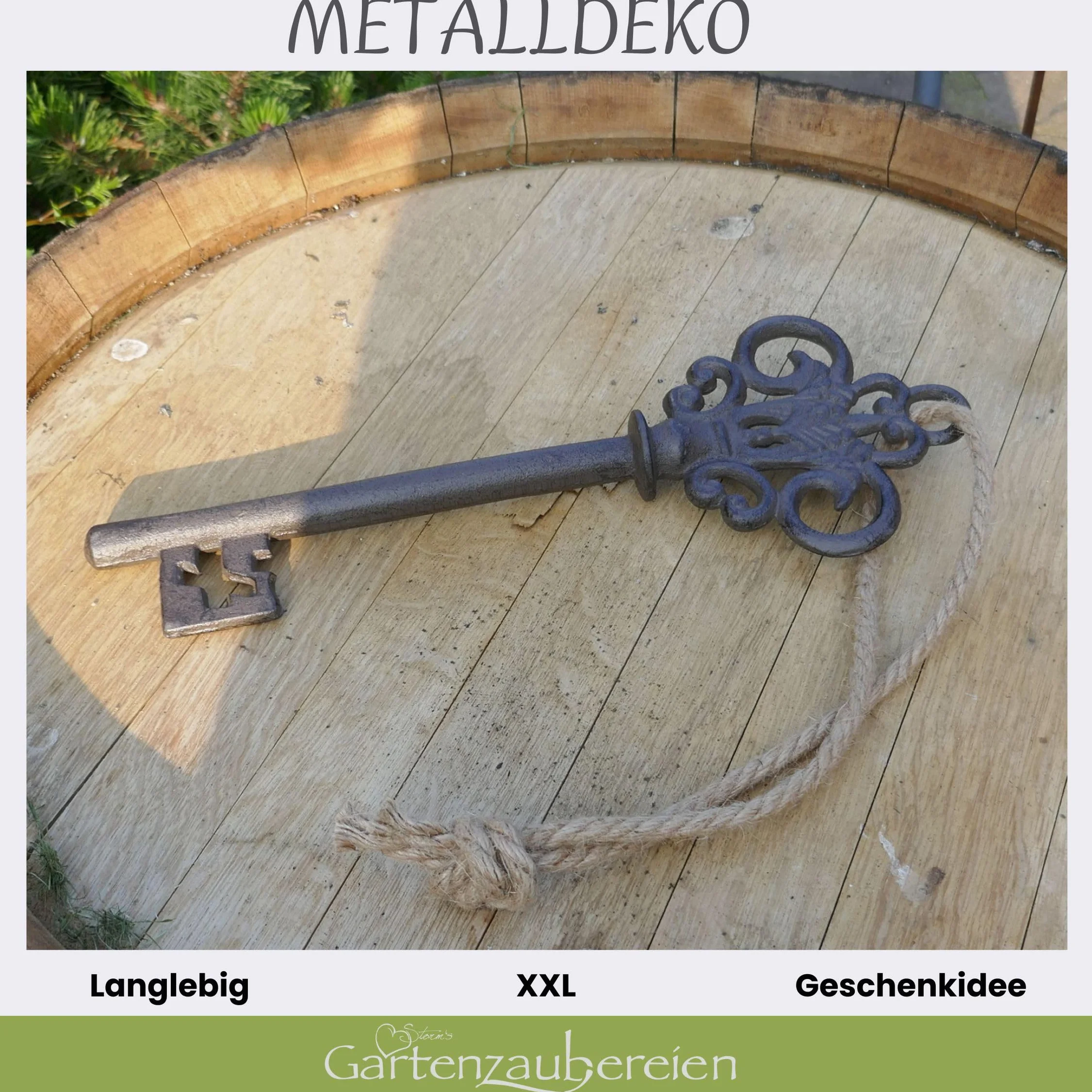 Dekoracja z żeliwa XXL – pomysł na prezent domowy – 36 cm