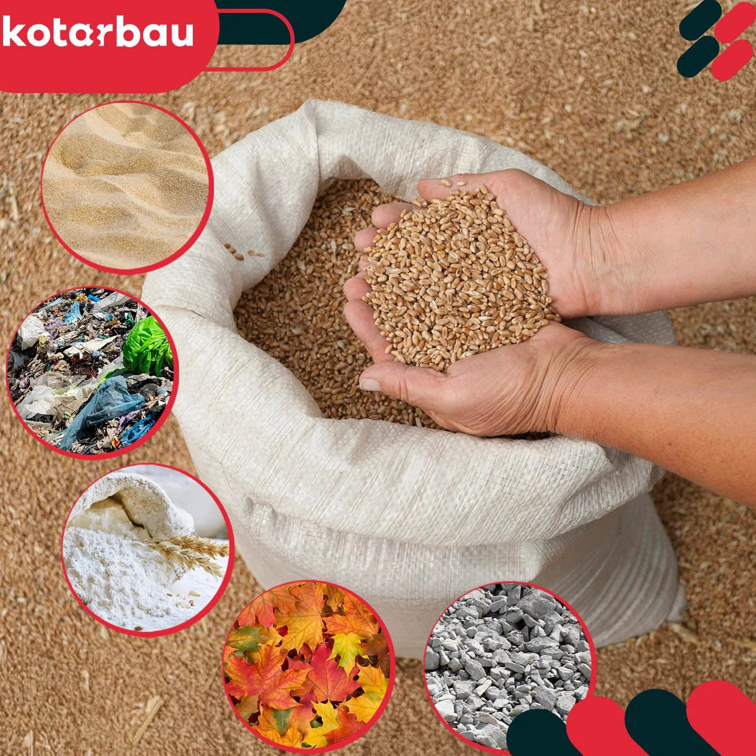 KOTARBAU® Zestaw 20 worków z tkaniny PP 65 x 105 cm 50 kg białe