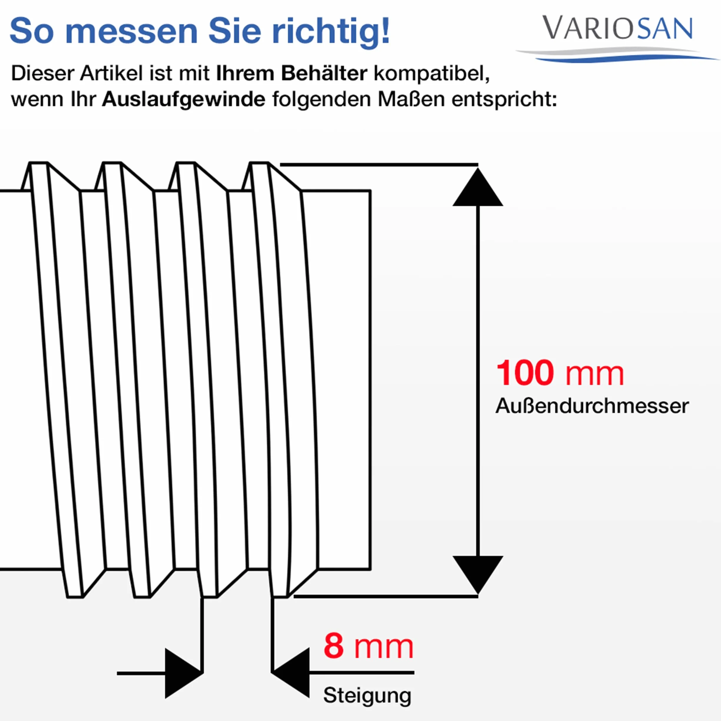 VARIOSAN Adapter IBC (S100x8 na S60x6) 15921, tworzywo sztuczne, czarny