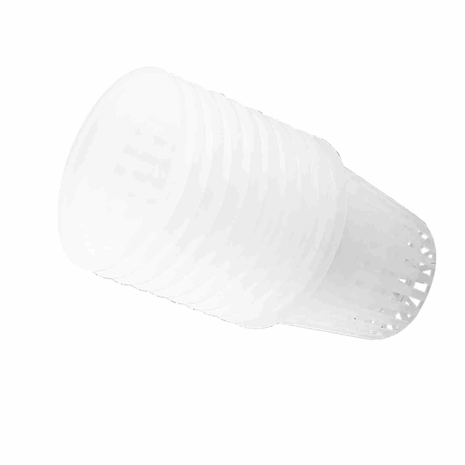 Kubek siatkowy, Haofy Heavy Duty Mesh Pot Net Cup Kosz Hydroponika Roślina Rosnąć Clone Ogrodnictwo 10szt (Bianco)