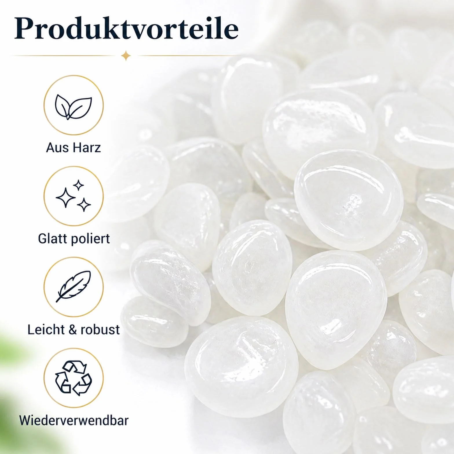 MOGADEE® 300 białych świecących kamieni