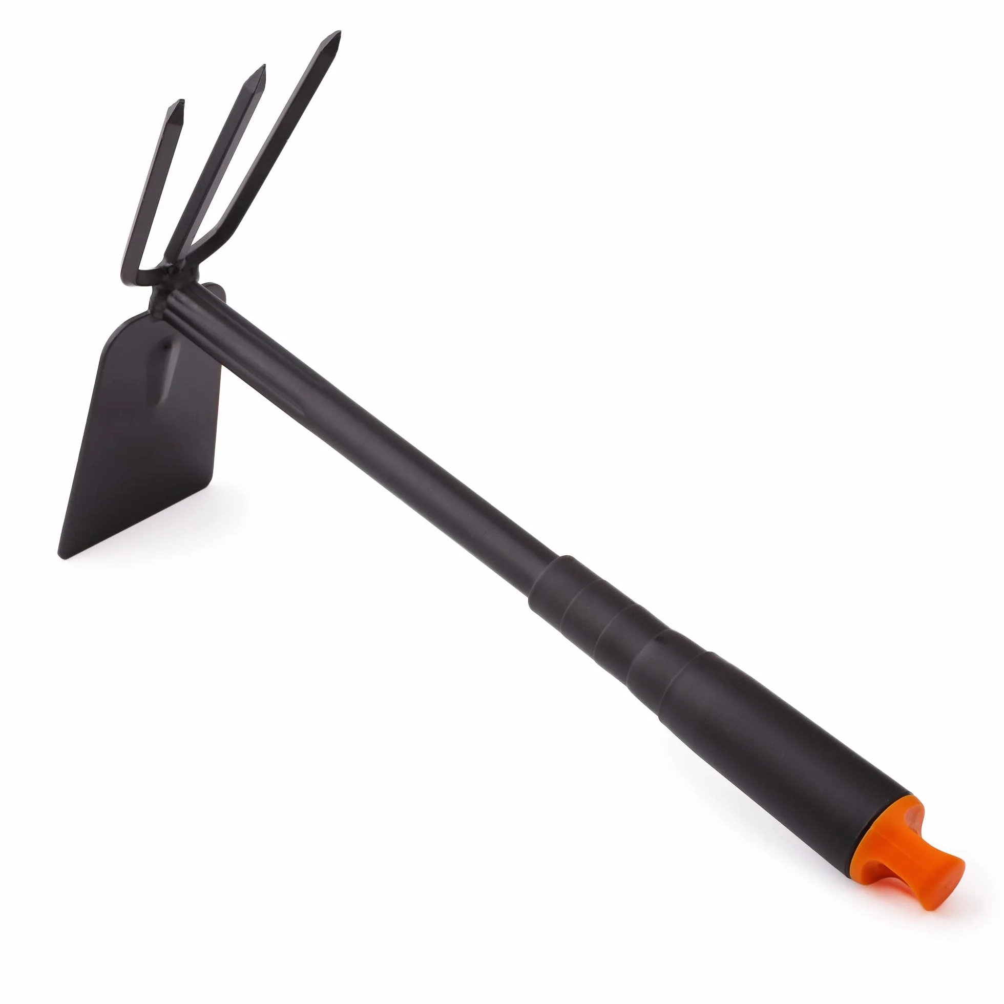 Mivos Motyka z 3 kolcami do uprawy i pielenia ziemi/Podwójna motyczka z 3 zębami/dwugłowicowa metalowa motyka do przesadzania, szerokość 7 cm