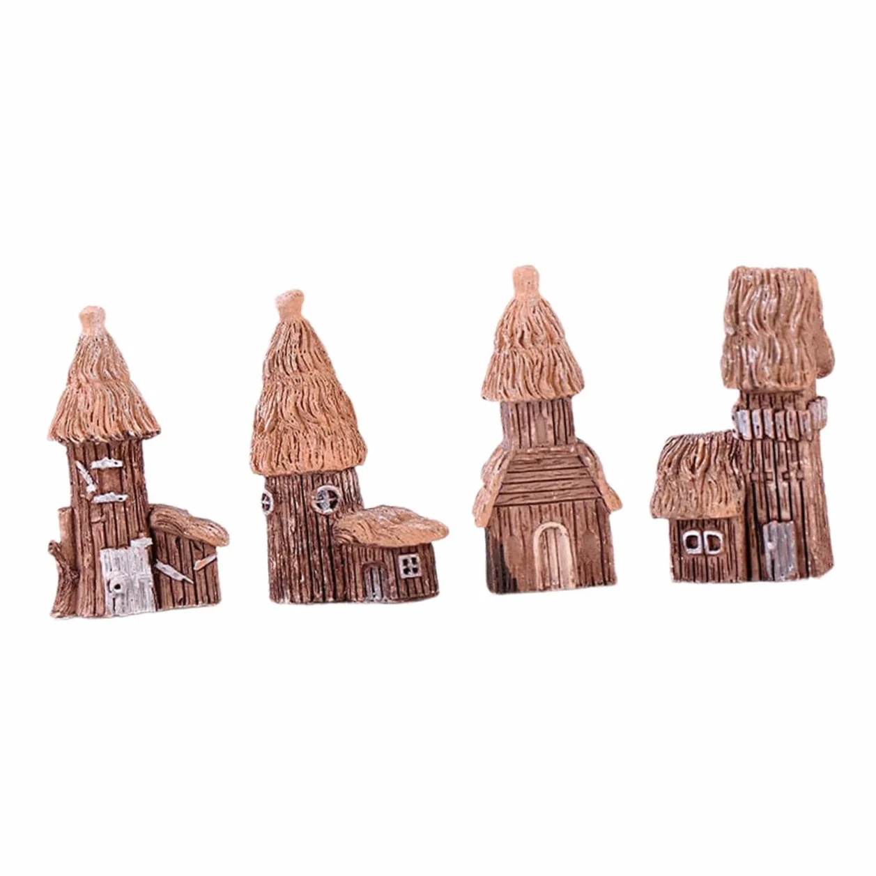 Mipcase Dekoracja Ogrodowa Domek Miniaturowy Domek Wróżek Żywica Dekoracyjna Ozdoba