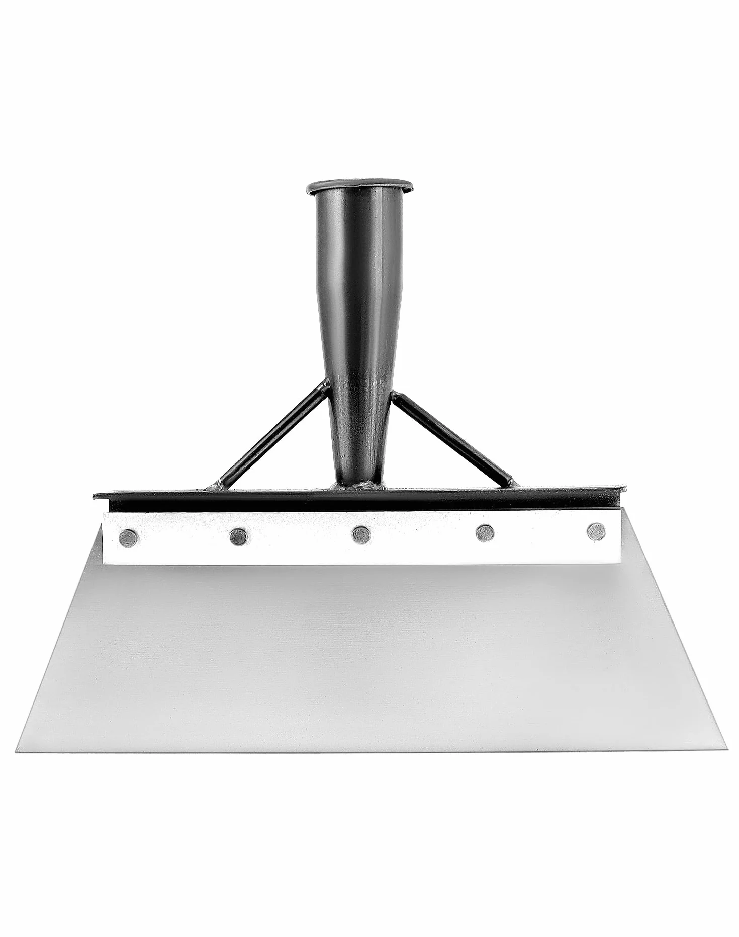QWORK® Łopata ogrodowa ze stali manganowej 30cm, wymienna głowica do czyszczenia chwastów i skrobania