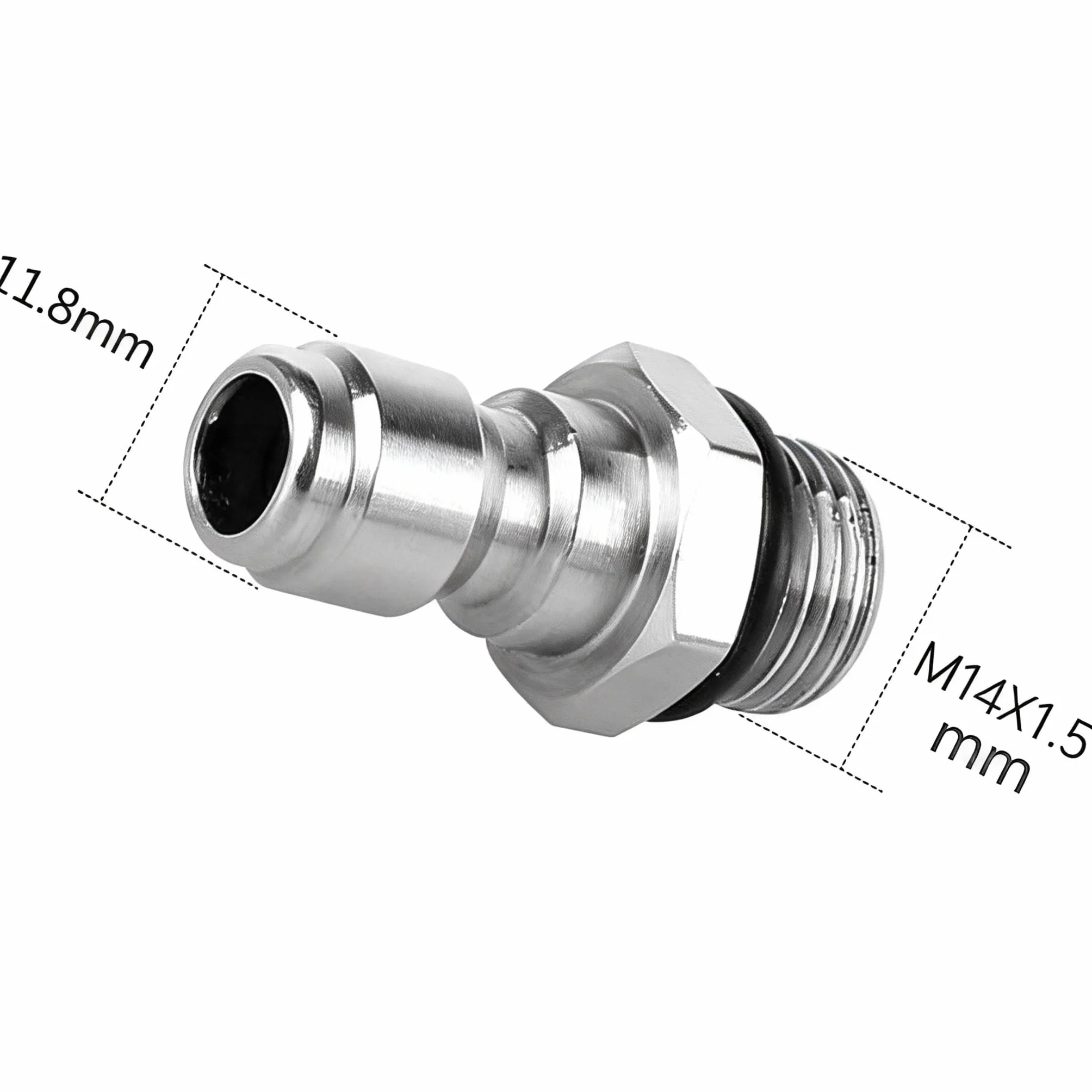 Szybkozłączka 1/4'', 14 mm męski do 1/4 cala, szybkie uwalnianie, adapter opryskiwacza mydła do myjki ciśnieniowej, lanca z pianki śnieżnej, łącznik ze stali nierdzewnej