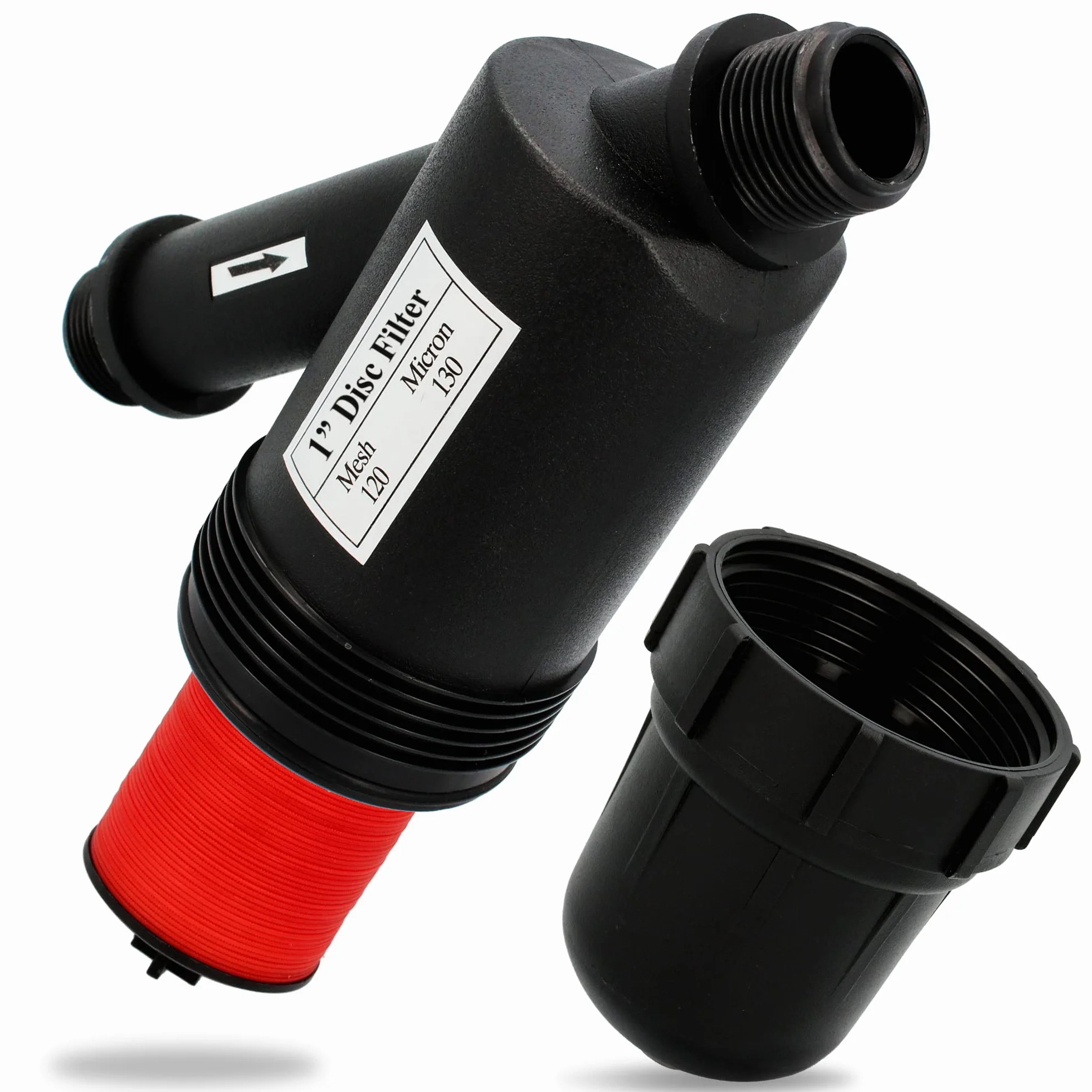 Instalguru Filtr tarczowy, filtr nawadniający 120 MESH 1" AG filtr do wody, nawadnianie kropelkowe, prace ogrodowe, rolnictwo, filtry, system zraszania, filtr do pompy wodnej, filtr hydroforowy, akcesoria ogrodowe