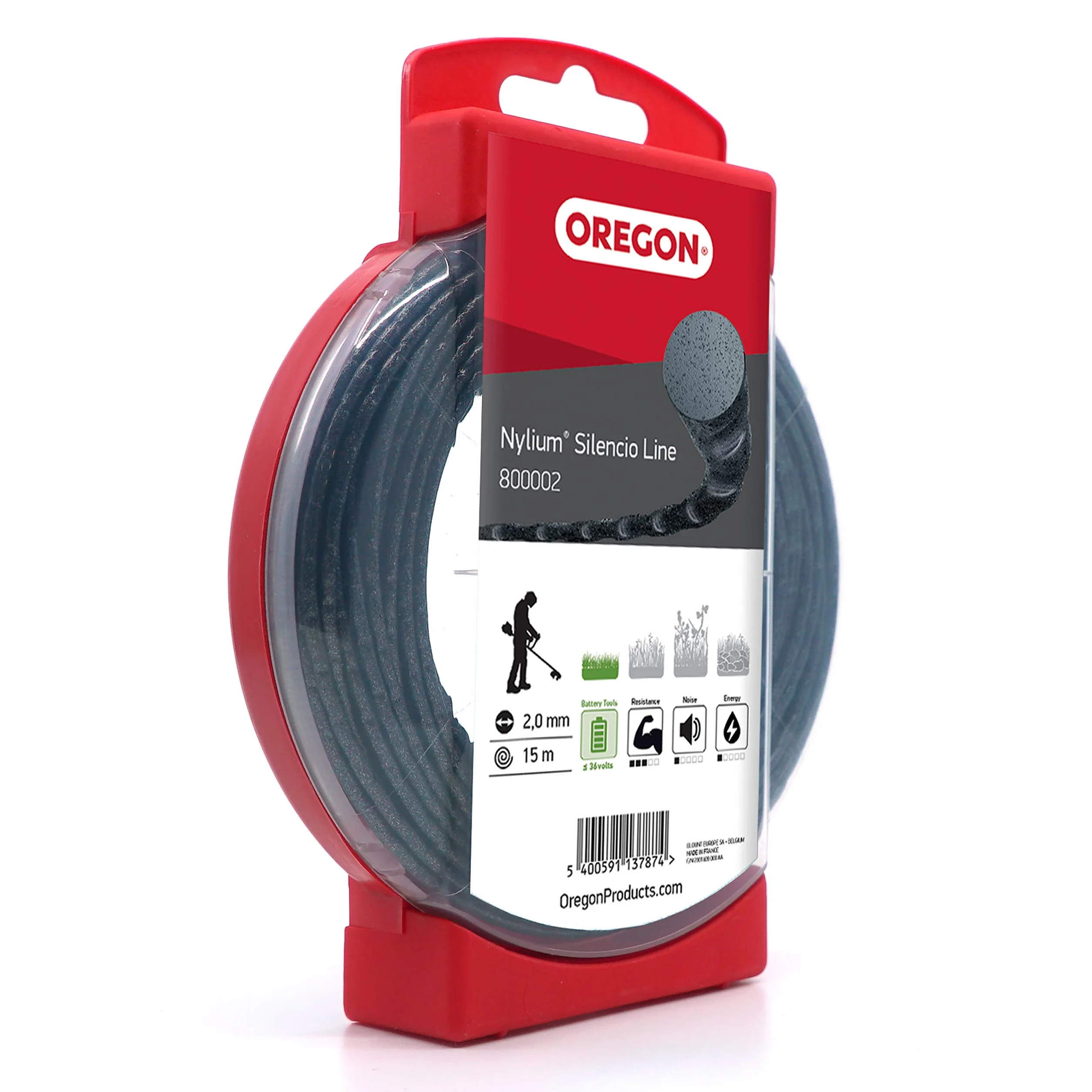 Oregon 800002 Żyłka do Podkaszarki, 2.0mm x 15m