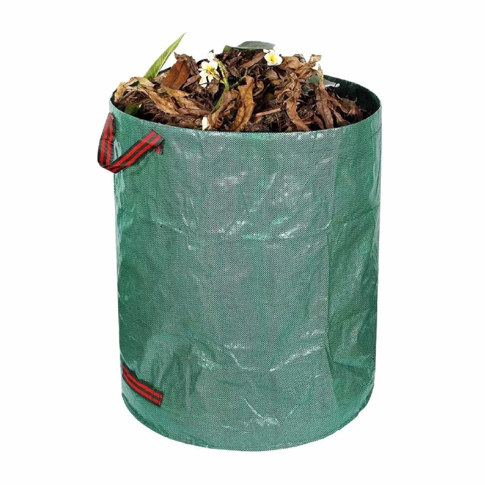 Worek ogrodowy na liście, 60 l, stabilny worek na odpady ogrodowe, worki ogrodowe na odpady ogrodowe, do cięcia trawnika, składane, worki na odpady ogrodowe z uchwytami, wielokrotnego użytku, na