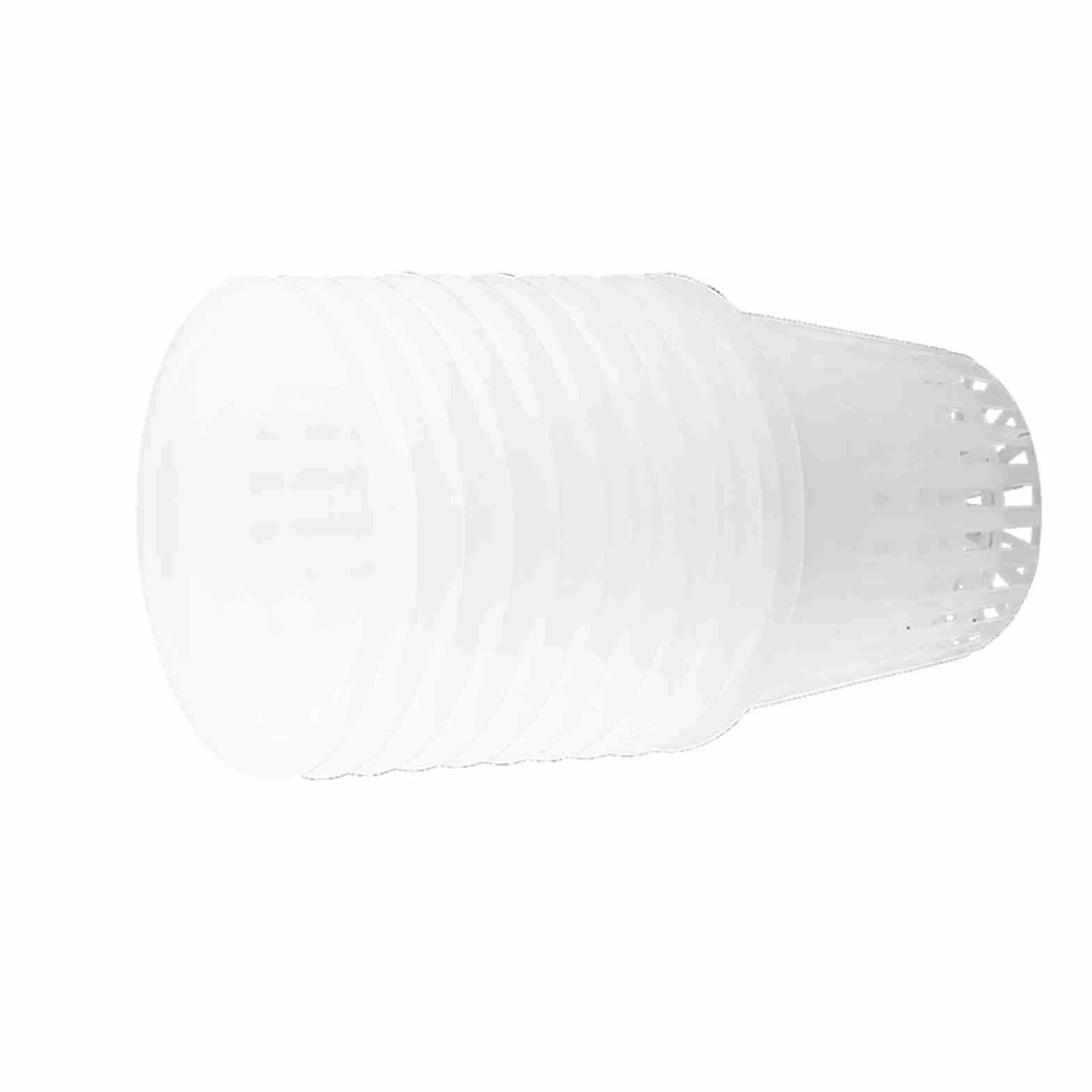 Kubek siatkowy, Haofy Heavy Duty Mesh Pot Net Cup Kosz Hydroponika Roślina Rosnąć Clone Ogrodnictwo 10szt (Bianco)