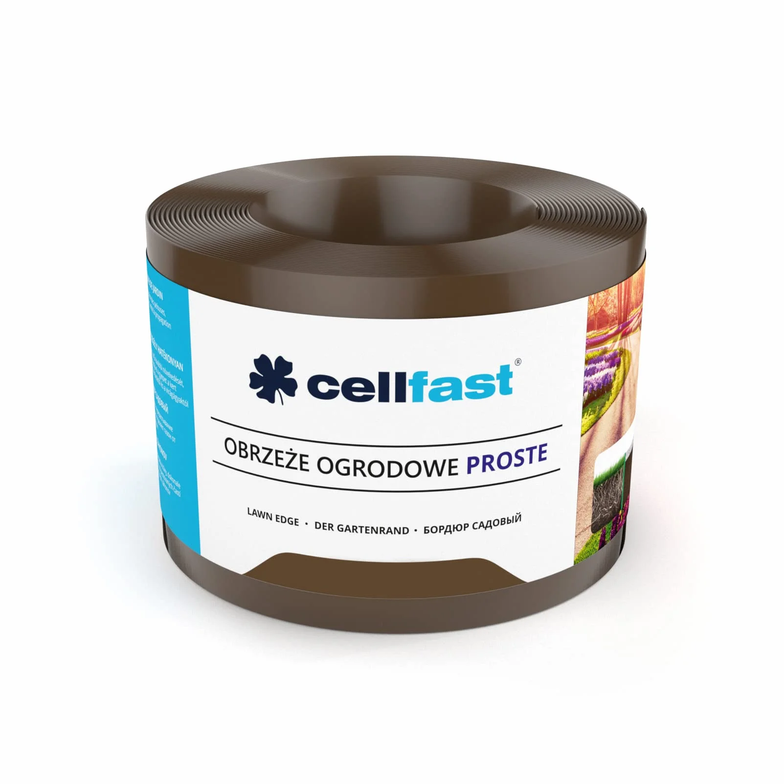 Cellfast Obrzeże Trawnika Ogrodowe Wodoodporne Elastyczne 20 cm x 9,0 m Brązowe