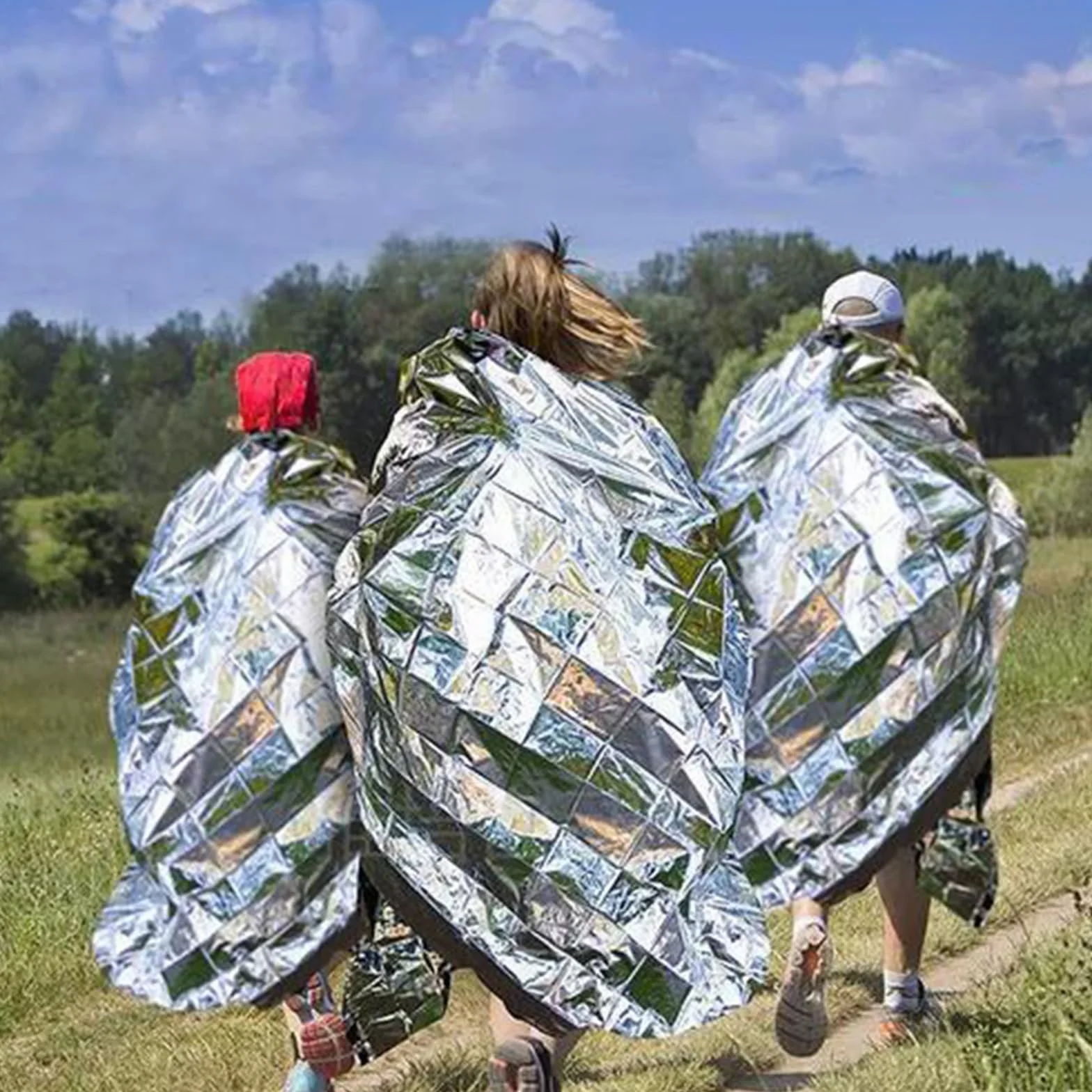 2 sztuki folia Mylar odblaskowego do roślin, 2 x 150 cm, srebrna folia Mylar do wzrostu roślin/na kemping, prosty namiot/maraton, survival