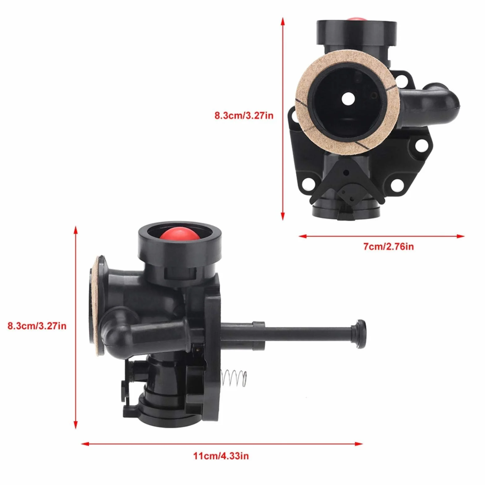 Zestaw gaźnika, gaźnik metalowy z materiałem instalacyjnym do Briggs & Stratton 499809 498809A 494406-4,33x3,27x2,76 cala