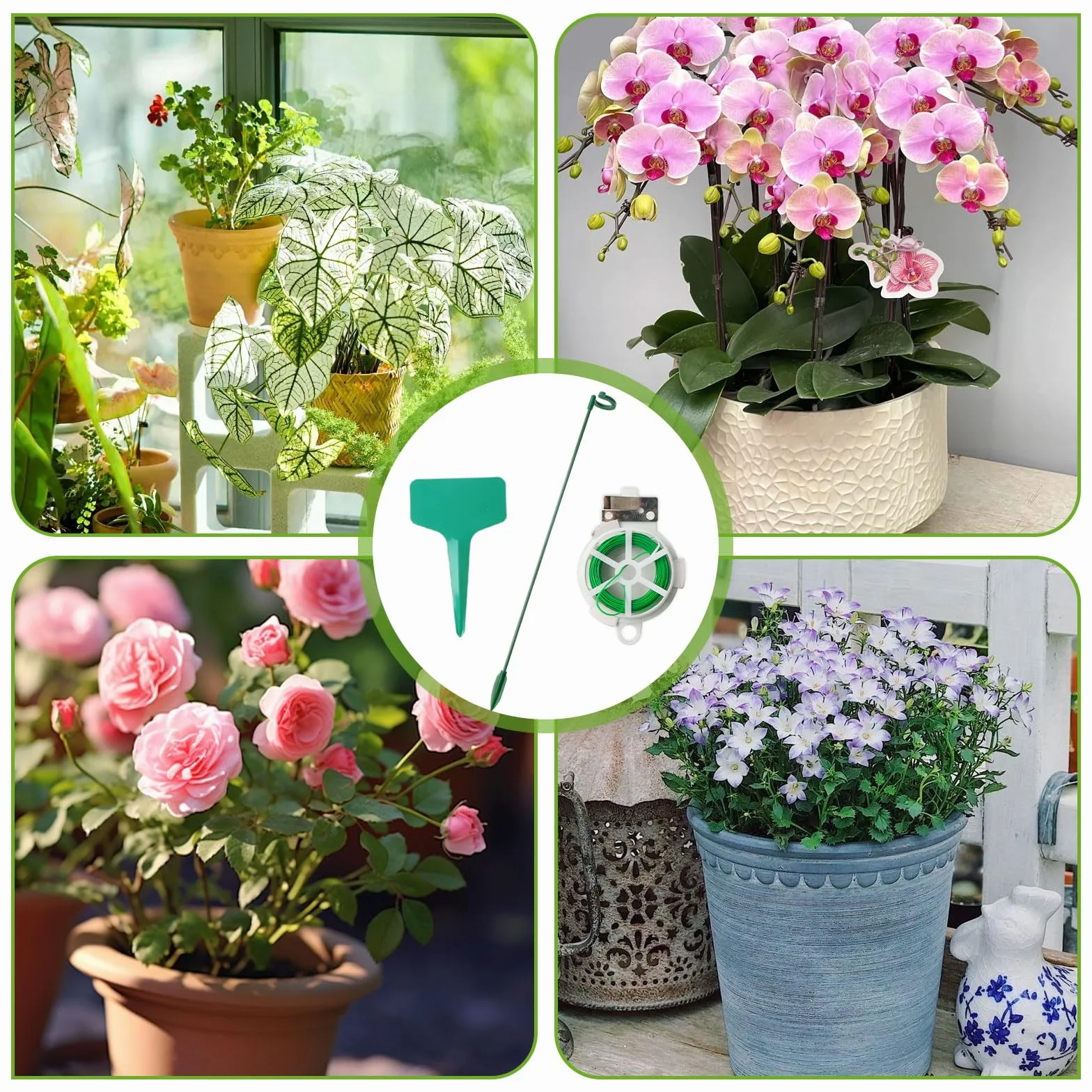 15 sztuk podpórki do roślin, 27 cm, podpora dla roślin doniczkowych, ochrona roślin przed nachyleniem do phalaenopsis, hortensji, piwonii