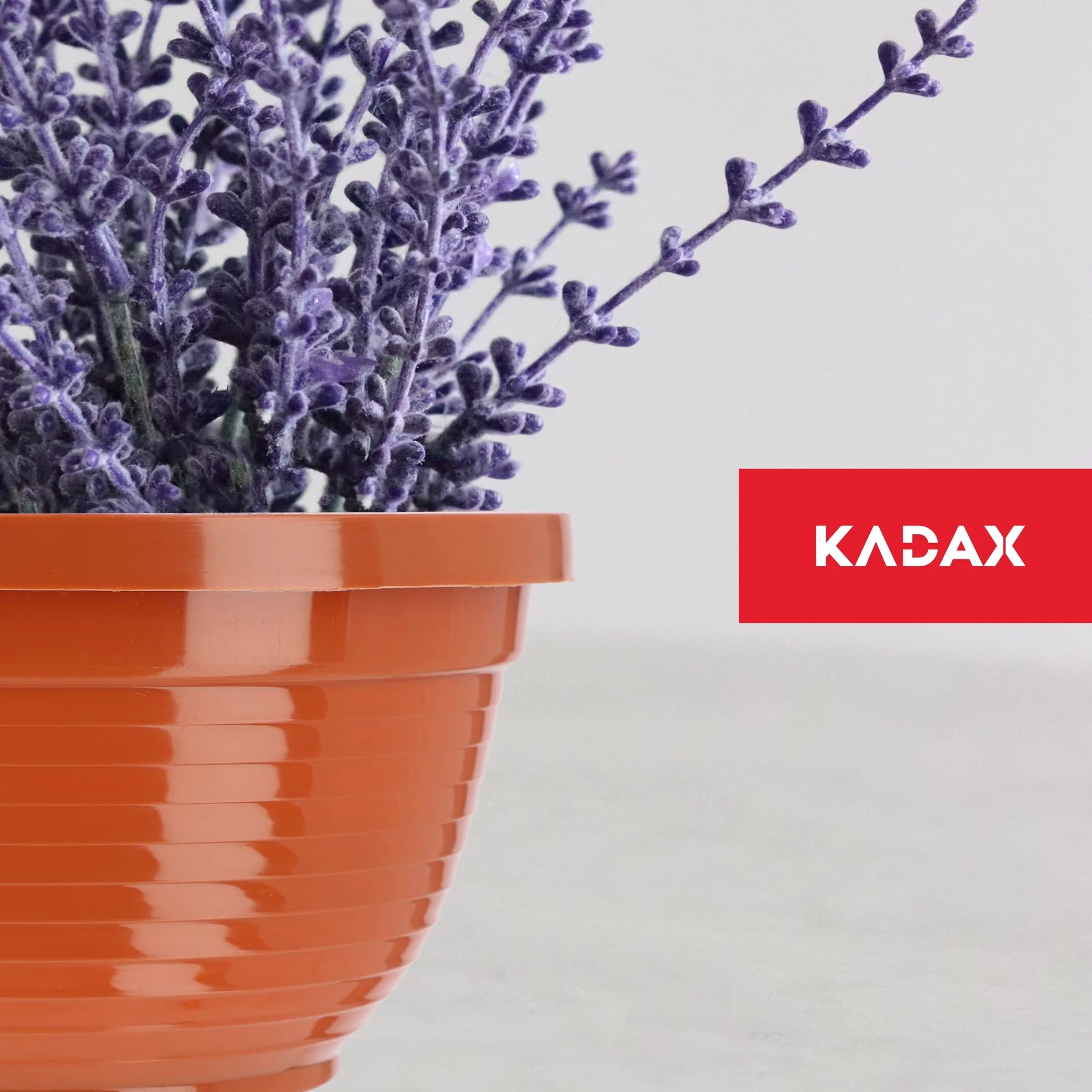 KADAX Miska z tworzywa sztucznego, okrągła donica na kwiaty, odporna na warunki atmosferyczne, do użytku na zewnątrz, lekka miska na kwiaty, donica na rośliny (Ø 20 cm, terakota)